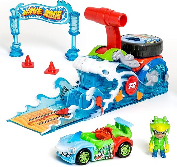 T-RACERS Wave Race Interactive Launcher, with Exclusive Driver and car.