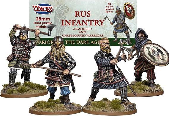 48 Rus Infantry Figures: 8th-9th Century