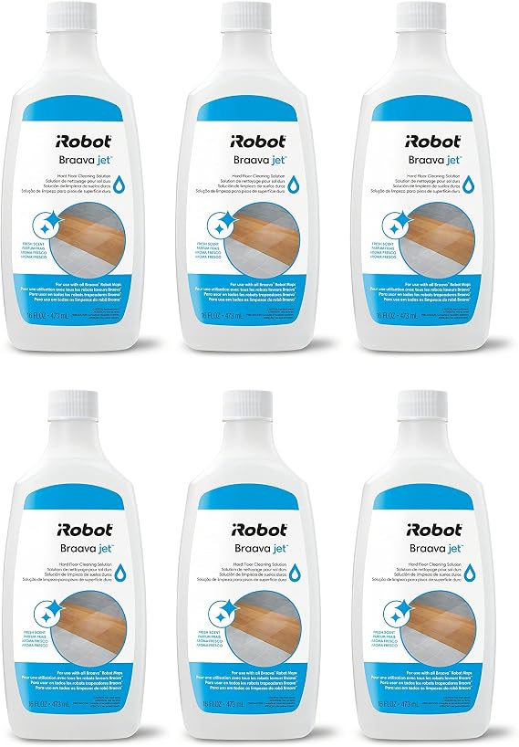 iRobot Authentic Replacement Parts-Hard Floor Cleaner Concentrate Compatible with Roomba 100, 200, 400, 500 Combo series, Combo i5, i5+, j5, j5+, j7+, j9+, 10 Max, Essential & Braava 240, m6 (6 Pack)