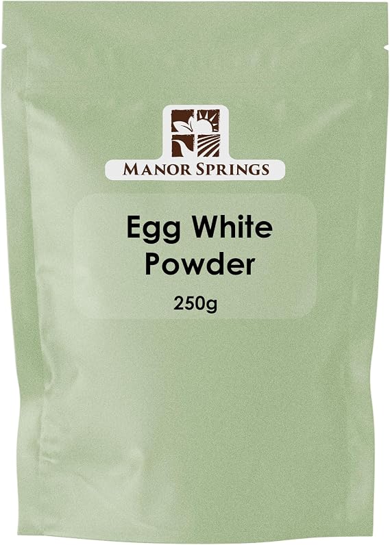 Egg White Powder 250g for Baking, Cooking, Use to Make Meringue, Royal Icing and Shakes, Protein Powder by Manor Springs