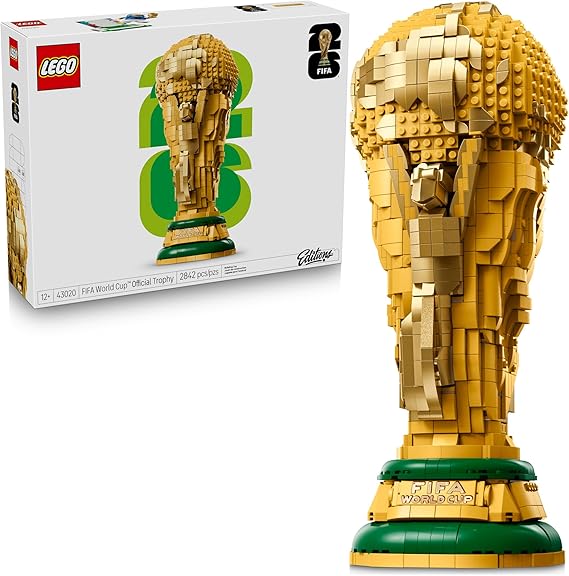 LEGO Editions FIFA World Cup Official Trophy Building Set - Kit for Display in Bedroom, Home Office, Book Shelf - Soccer Fans Collectible - W/World Cup 2026 Minifigure - Gift for Birthdays - 43020