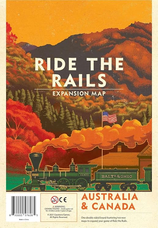 Capstone Games Ride the Rails Australia Canada Expansion Strategy