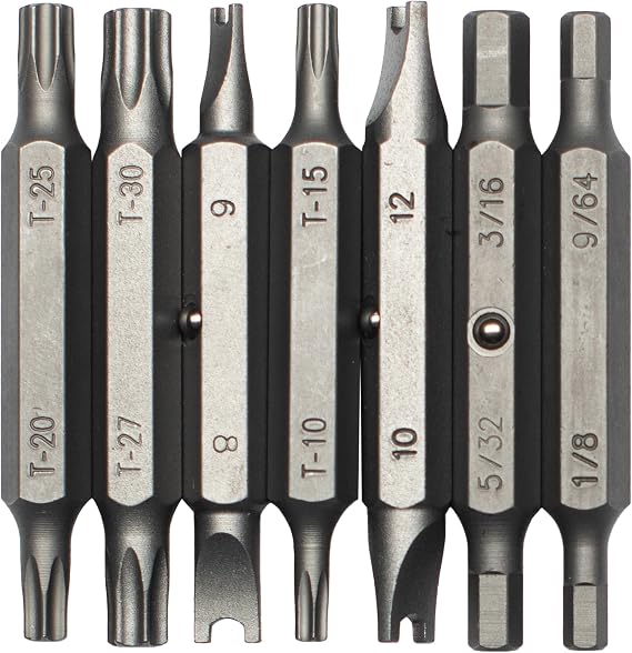 MEGAPRO Tamperproof Bit Pack | Replacement Multi-Bit Refills | 7 Double-ended Bits | Security Industry Bits