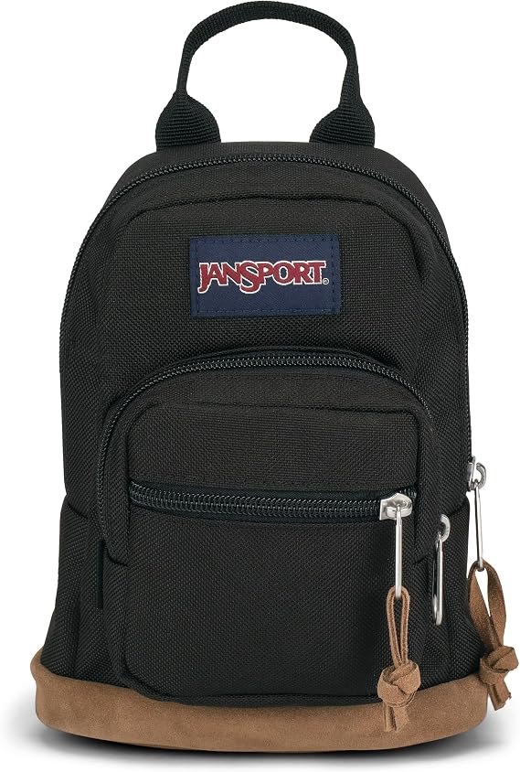 JanSport Right Pack Mini Compact Backpack with Large Main Compartment, Front Utility Pocket, and Front Zippered Stash Pocket, Black