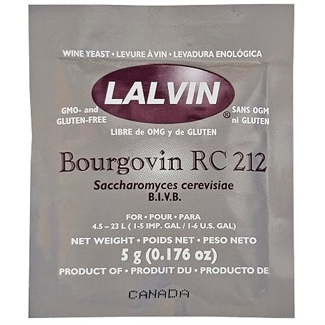 1230269 Bourgovin RC 212 Saccharomyces cerevisiae (5 g. Pouch)