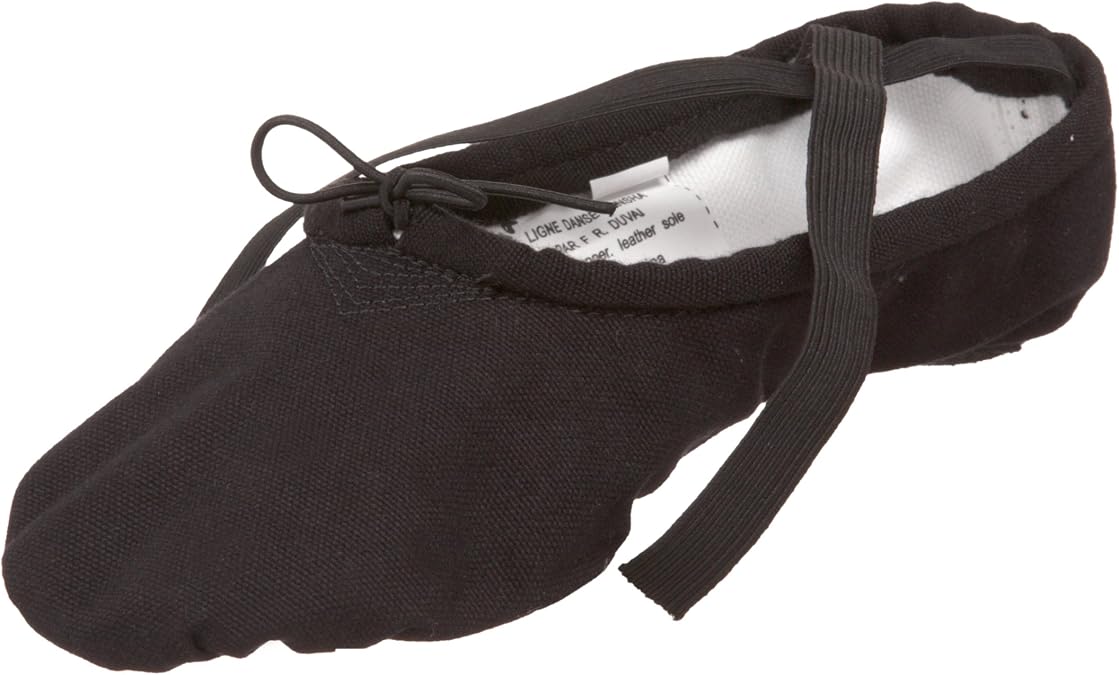 Sansha Unisex-Adult Pro 1 Canvas Ballet Slipper,Black,3 M (2 M US Women's)