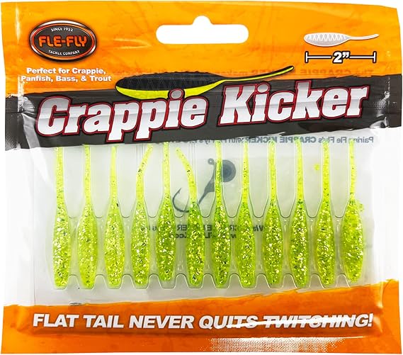 Crappie Kickers Soft Plastic Baits with Thin Vibrating Tail