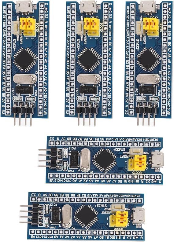 STM32F103C8T6 Minimum System Module with Basic Circuit Set of 5: User-friendly + SWD debugging interface + multi-DIY test