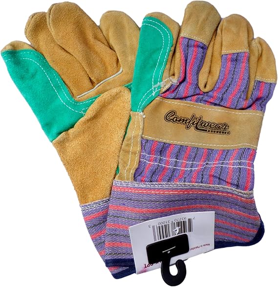 Double Palm Split Leather Gloves, 1 Dozen