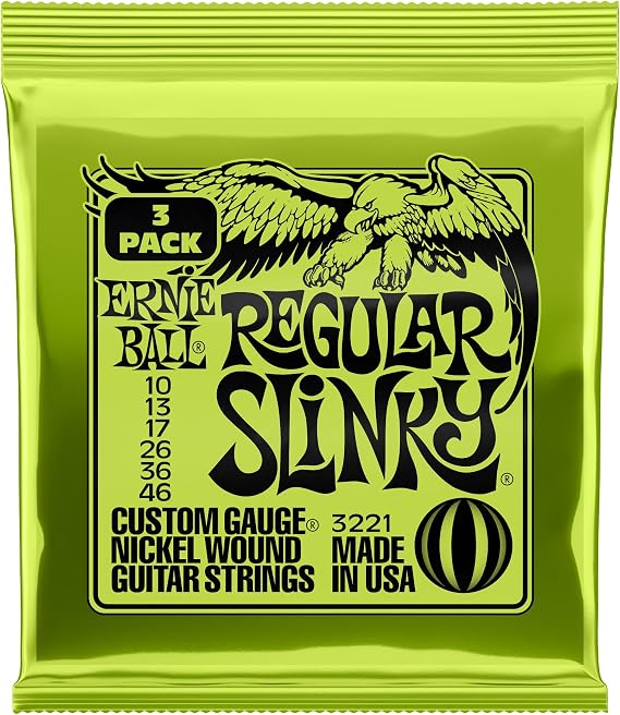 ERNIE BALL 3221 Ernie Ball Electric Guitar Strings REGULAR SLINKY 3 Set Pack