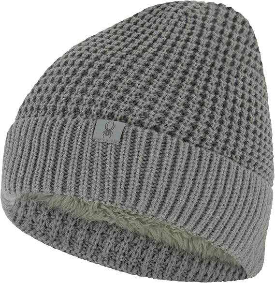 Spyder Women's Waffle Knit Ribbed Cuff Beanie