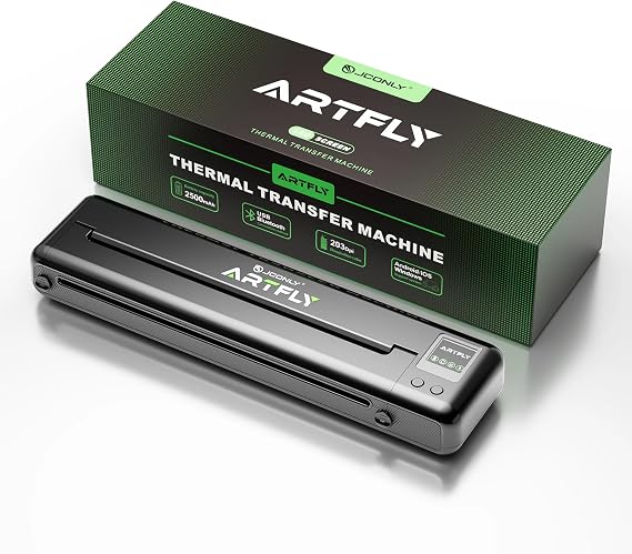 ARTFLY Tattoo Transfer Stencil Printer - 203DPI Professional Bluetooth/USB-C Thermal Transfer Machine, 18H Battery & Smart LCD for Tattoo Artists, Ultra-Portable Design