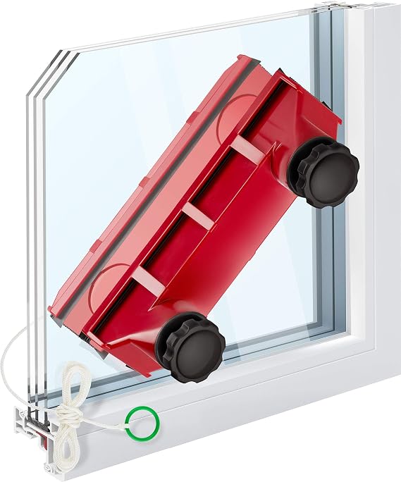 yroler Bright Tools The Glider Magnetic Window Cleaner | D-2 AFC Single or Double Glazed Window 0.1"-0.7" | 3M Long Anti-Falling Rope | Double-Sided Adjustable Magnet Force Control