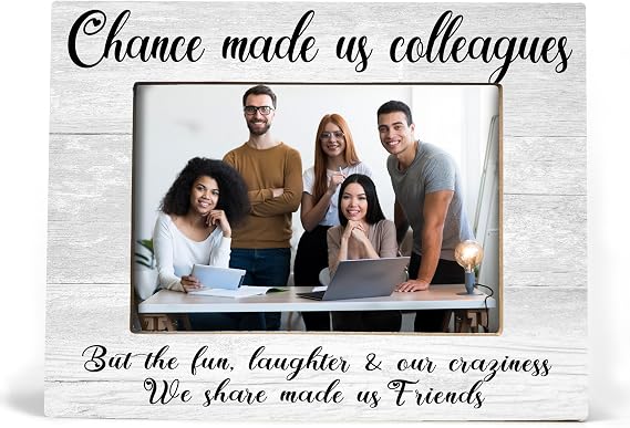 Chance Made Us Colleagues Picture Frame, Desk Picture Frames for Office, Picture Frames for Desk at Work, Appreciation Gifts for Coworkers, Employee Appreciation Gifts, Photo Frame 8x10