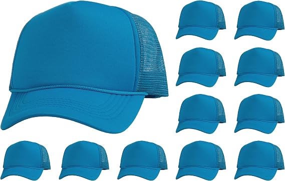 TOP HEADWEAR 12 Pack Trucker Hat Bulk - Dozen Plain Blank Hats