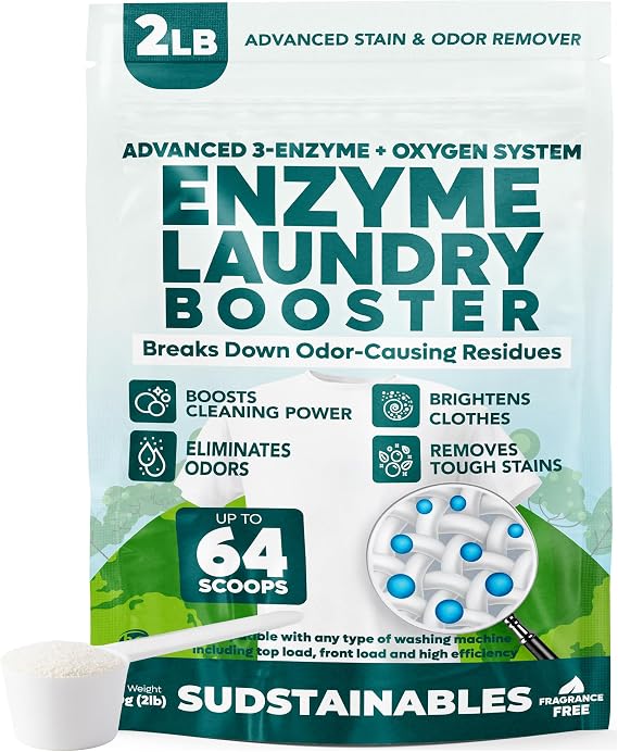 Sudstainables Enzyme Laundry Booster Powder, 2 lb