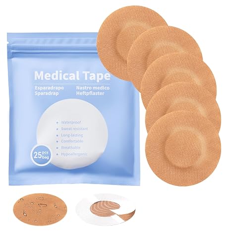 Sinocare Sensor Covers 25 Peices for Libre 1&2&2 Plus&3, Breathable