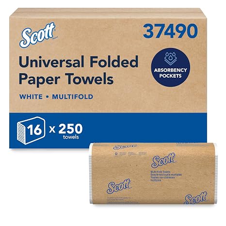 Scott Multifold Z-Fold Paper Towels 37490, FSC Certified, 16x250 Sheets
