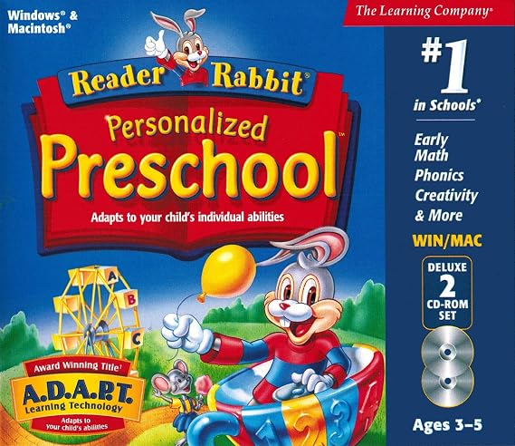 Reader Rabbit Personalized Preschool Deluxe (2 CD-ROM Set) (Compatible with Windows XP / Vista ONLY)