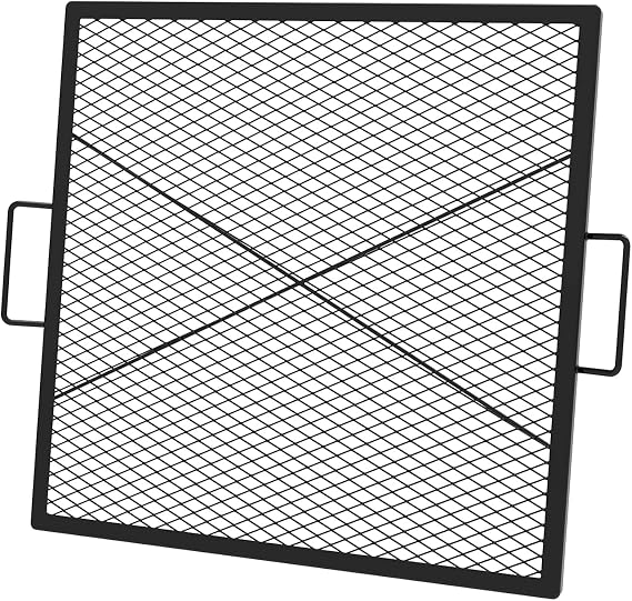 onlyfire Heavy-Duty Square Fire Pit Grill Grate with Heat-Resistant Coating