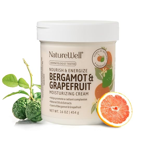 NATURE WELL Bergamot & Grapefruit Nourish & Energize Body Cream, 16 Oz