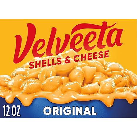 Velveeta Shells and Cheese Mac and Cheese Dinner, Original, 12 oz | for Easy Dinner or Dinner Sides Made with Real Cheese Made With Real Cheese