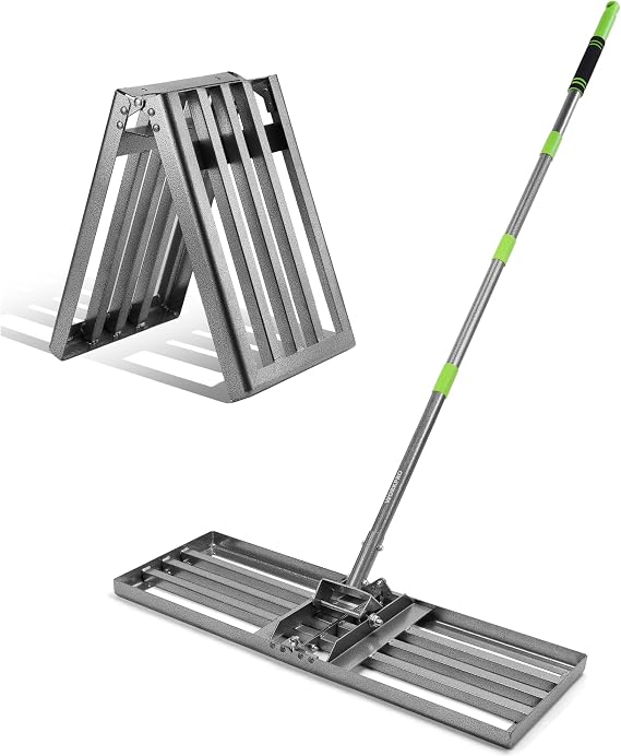 WORKPRO Lawn Leveling Rake, 30"x10" Rake with 6FT Adjustable Handle
