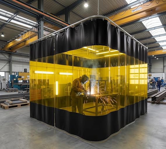 Akon Retractable Welding Curtains with Track, Custom