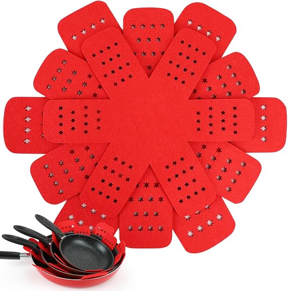 BYKITCHEN Pot Pan Protectors for Stacking,6pcs & 3 Sizes, Separator Pads