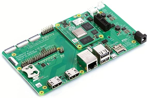 Raspberry Pi Compute Module 4 with Compute Module 4 IO Board for Raspberry Pi, (CM4 1GB, Lite, Non Wireless)
