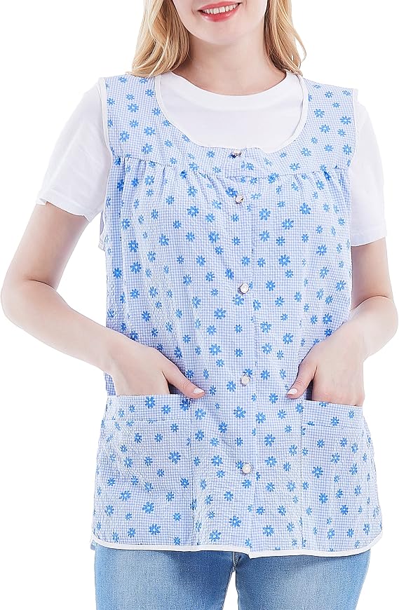 Nanxson Cobbler Aprons for Women with Pockets Smock Apron with Buttons