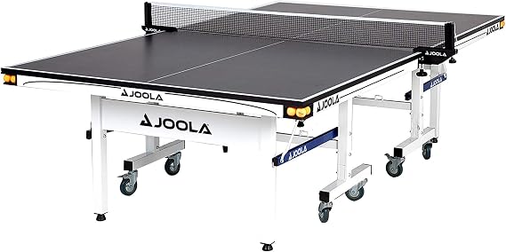 JOOLA Rally TL Professional MDF Indoor Ping Pong Table w/Quick Clamp Table Tennis Net & Post Set - 10 Minute Easy Assembly - Corner Ball Holders - Tournament Quality - Includes Playback Mode