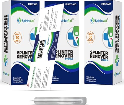 SplinterAid Painless Splinter Removal Kit - 3 Pack | Pull Out Splinters Fast & Easy | Essential First Aid for Home, Travel, Camping, Hiking, Woodworking, DIY & Outdoor Adventures | No Tweezers Needed