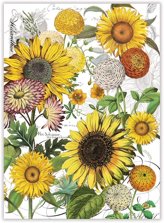 Michel Design Works Kitchen Towel, Sunflower, 100% Cotton