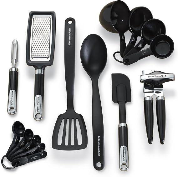 KitchenAid Classic 15-Piece Tools and Gadget Set, Black
