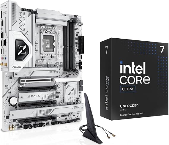 Micro Center Bundle Intel Core Ultra7 265KF CPU and ASUS Motherboard Combo