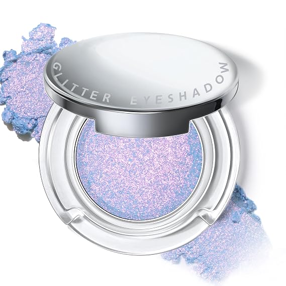 HOSAILY Chameleon Purple Blue Glitter Eyeshadow, Multichrome Color Shifting Single Eyeshadow, Holographic Sparkling Inner Corner Eye Highlighter Shimmer Eye Makeup Palette 03