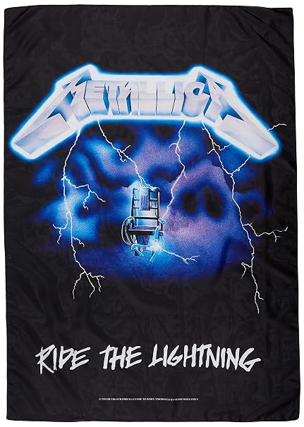 Metallica Poster Ride The Lightning Official Textile 75Cm X 110Cm Black