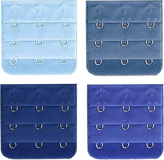 BEADNOVA Bra Extender 3 Hook Bra Back Clips Bra Strap Extender Bra Clasp (4pcs)
