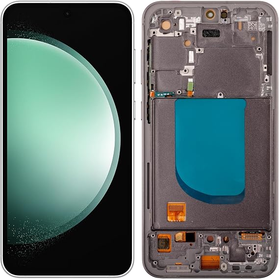 OLED Display Replacement Compatible with for Samsung S23 FE SM-S711B SM-S711W SM-S711U(with Frame) LCD Display Touch Screen Digitizer Assembly with Repair ToolsOriginal SizeSupport Fingerprint