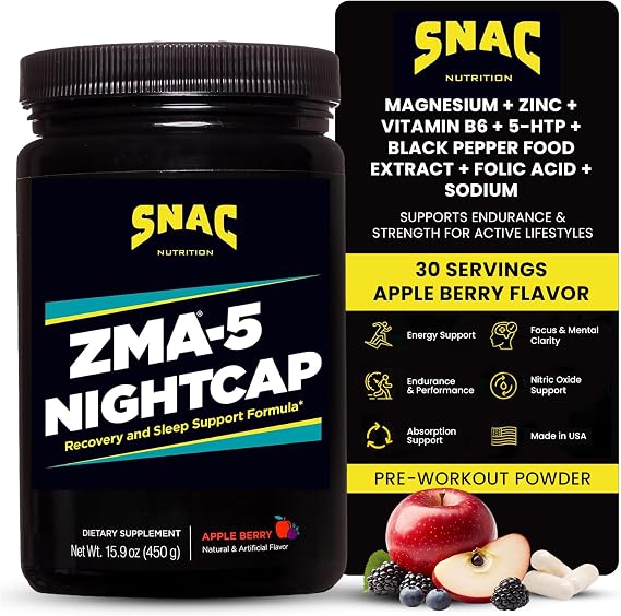 ZMA-5 Nightcap Rapid Recovery - Pre Workout Supplement for Deep Sleep, 450g