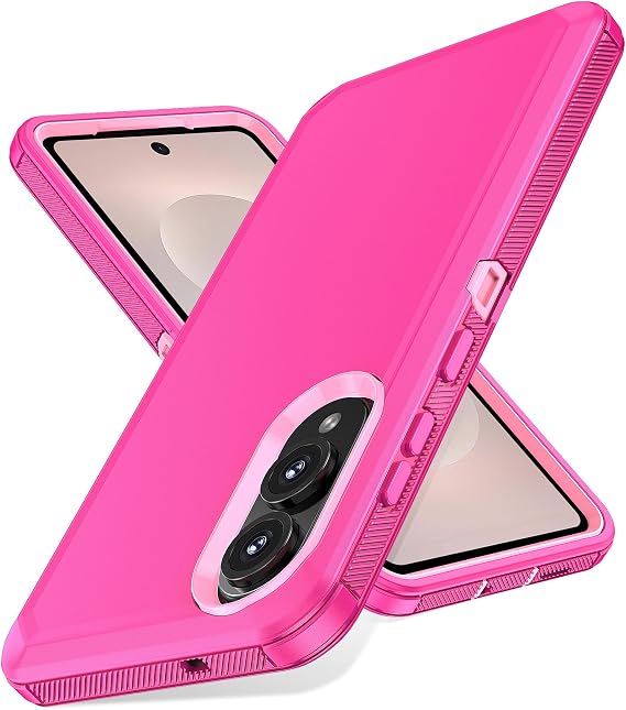 Jiunai for Samsung Galaxy S25 FE Case Heavy Duty Rugged Shockproof Pink