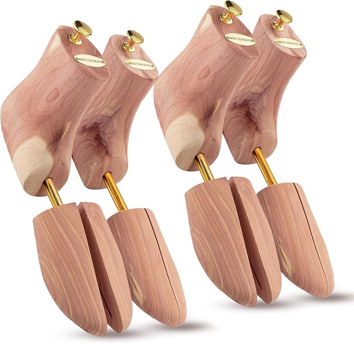 HOUNDSBAY Boot Trees, Cedar Boot Tree for Men, Shoe Tree for Boots, Boot Stretcher & Shaper