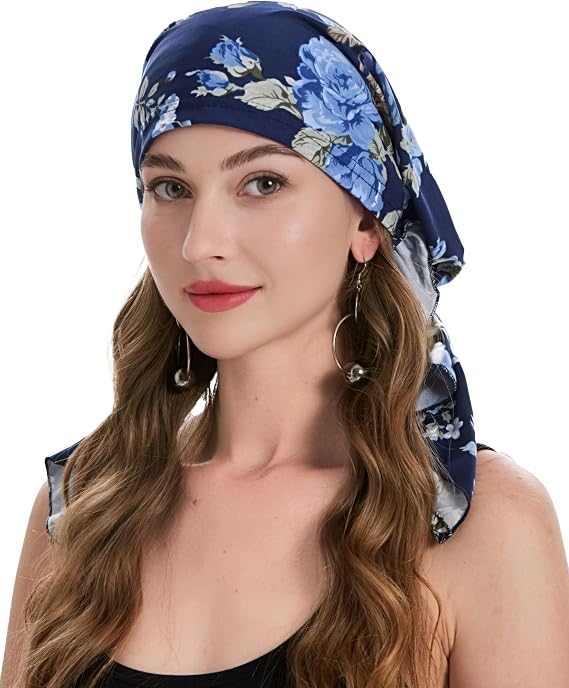 ZLYC Chemo Headwear Pre Tied Head Scarf Headwrap Beanie for Women
