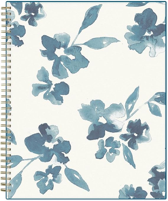 Blue Sky 2022 Weekly & Monthly Planner, 8.5" x 11", Frosted Flexible Cover, Wirebound, Bakah Blue (137261-22)