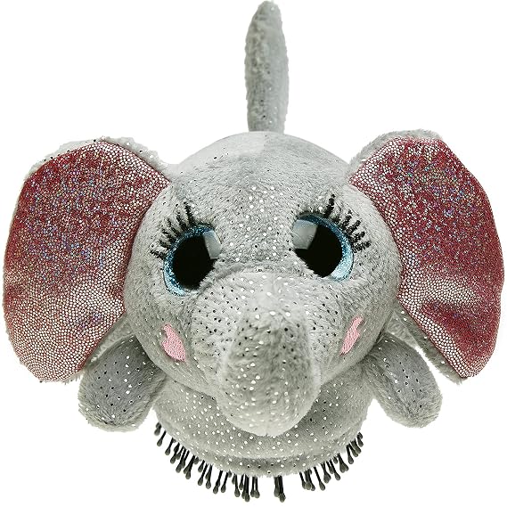 Wet Brush Hair Brush Kids Detangler (Elephant) Detachable Plush Toy, Multi