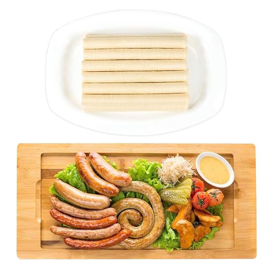 FAIRSKY HALAL Grade A Collagen Sausage Casings, Edible Drying Casing 15m/49ft Longer Length , 19mm/ 3/4'' for Flavorous Homemade Sausages, 1 Roll