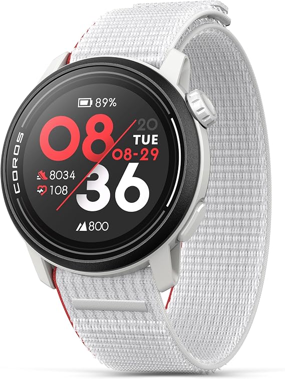 COROS PACE 3 GPS Sport Watch, Lightweight Running Watch - Chalk Nylon