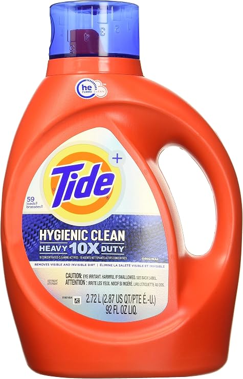 Tide hygienic clean heavy 10x duty liquid laundry detergent, original, 92 oz bottle