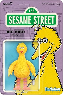 Super7 Sesame Street Big Bird - 3.75 Sesame Street Action Figure with Accessory Collectibles and Retro Toys